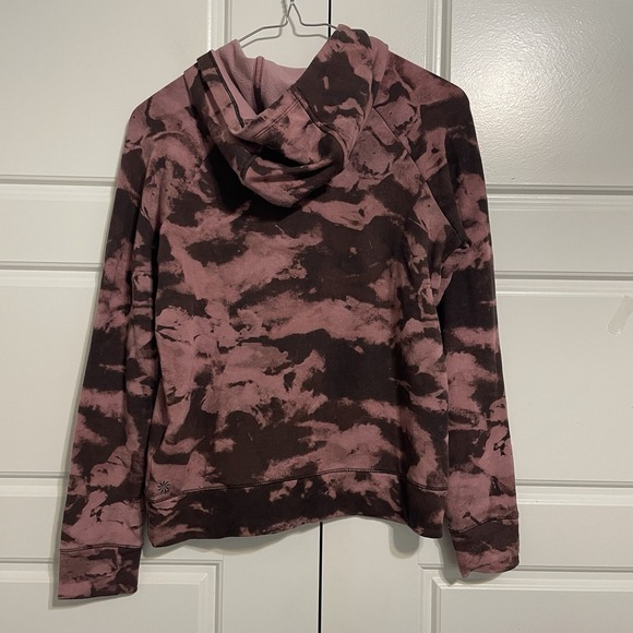 Athleta Girl Tie‎ Dye Hoodie Sweatshirt Pink Brown Pullover Youth L 12 - Picture 10 of 12